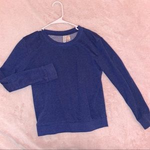 H&M BLUE BASIC SWEATER